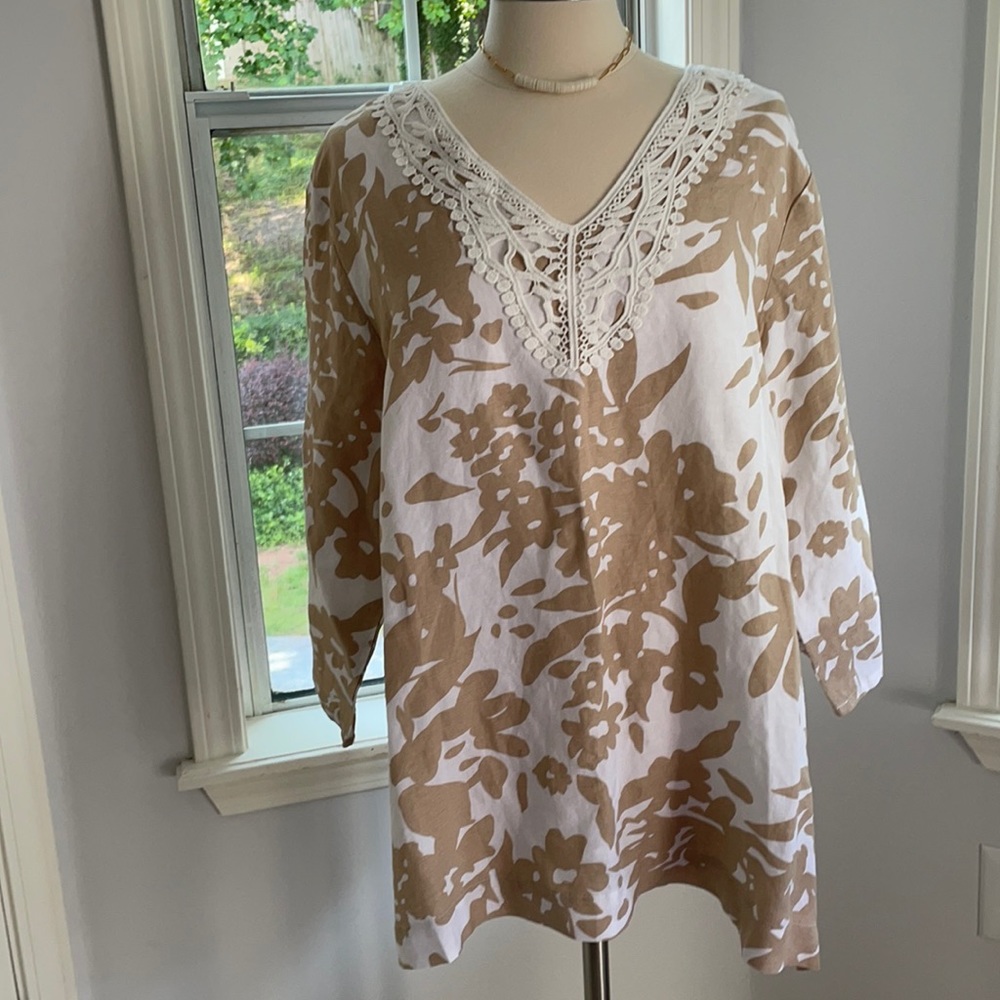 Premise Linen Rayon Blend Tunic EUC